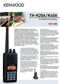 TH-K20A/K40A Brochure