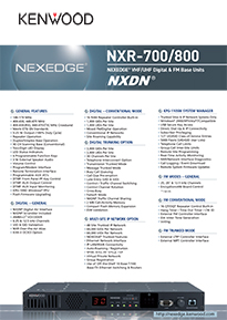 NXR-700E Brochure